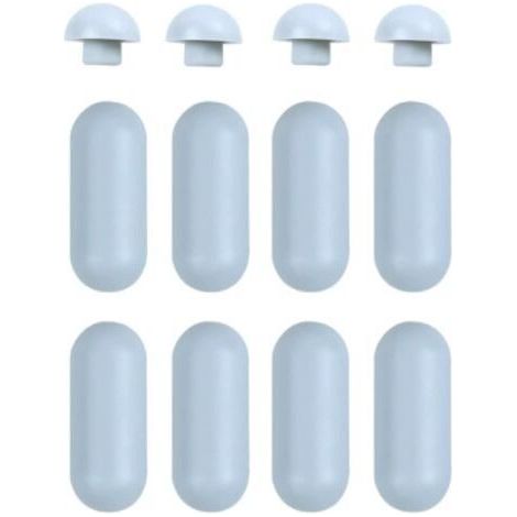 QORVA-Amortisseur Universel WC,12 PCS Tampons pour abattant de WC,Tampon Universel pour Siège de Toilette Kit D'amortisseurs,Abattant WC Tampon de Remplacement de Toilette Pour la maison,le bureau etg