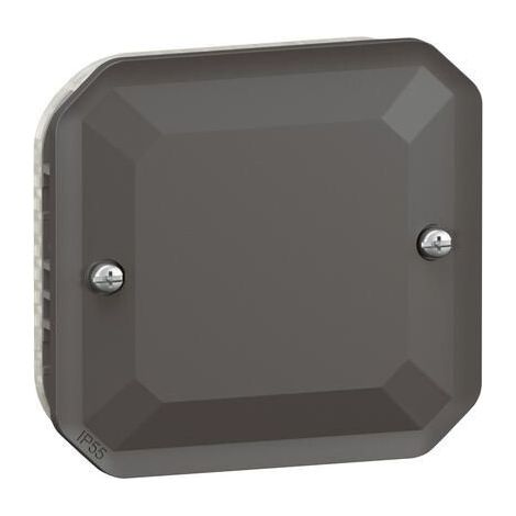 Legrand – Obturateur étanche Plexo avec enjoliveur – Finition anthracite – Pour espaces humides – LEG069837L