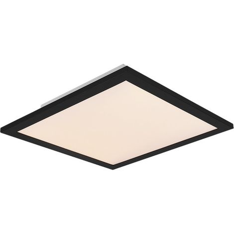 GAMMA PLAFONIERA LED 13,5W 1600lm, 2700 - 6500K QUADRATA BORDO NERO CON TELECOMANDO MULTIFUNZIONE 29,5X29,5CM DIMMERABILE (1/5)