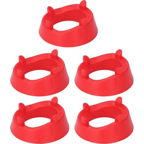 5 Supports de Balles Sphériques en Plastique pour Sports - Football, Basket, Volley, Rugby - Rouge (1/5)