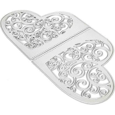 Stanzschablone „Hochzeitsherz“ aus Metall, DIY-Scrapbooking-Album, Stempel, Papierkarten, Prägung, Basteldeko