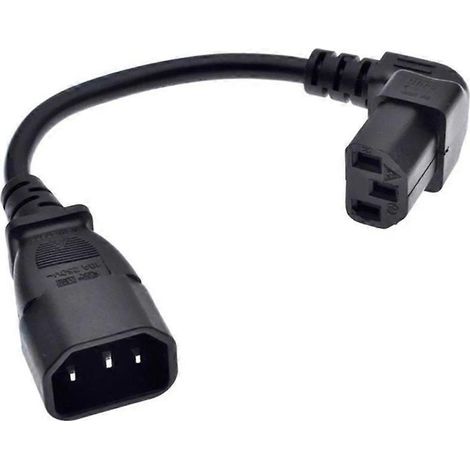 Câble coudé IEC320 C14 vers C13 de 60 cm : solution de distribution d'énergie fiable (1/4)