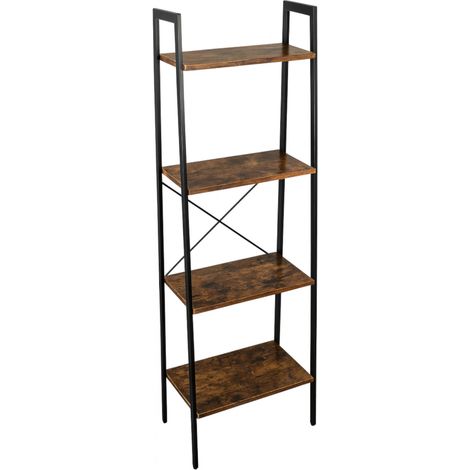 Mensola rustica da soggiorno color marrone scuro BEGRYF 56x34x137