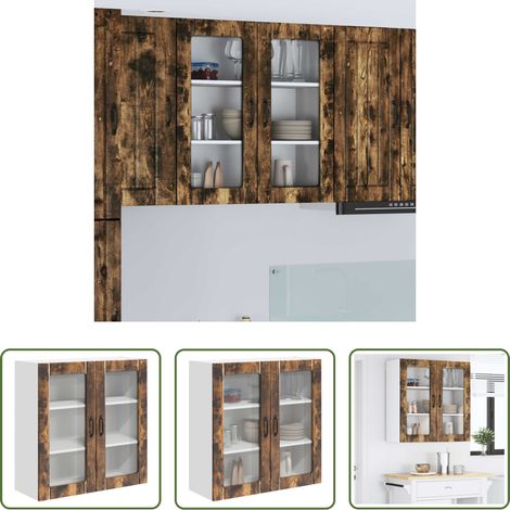 vidaXL Küchenmöbel Holz -  Küchenschrank Geräucherte Eiche 80 x 31 x 80 cm Holzwerkstoff (1/5)
