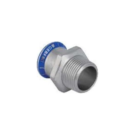 'GEBERIT MAPRESS EN ACIER INOXYDABLE - UNION MÂLE DIAMÈTRE 35 MM 1.1/4 INOXYDABLE 31709