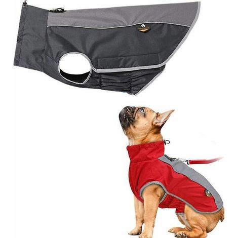 Manteau pour chien avec harnais, imperméable respirant et facile à enfiler. (1/5)