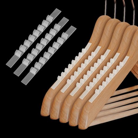 100 Bandes antidérapantes, Silicone durable, Adhérence forte, Pour cintres bois plastique métal, Usage domestique et professionnel