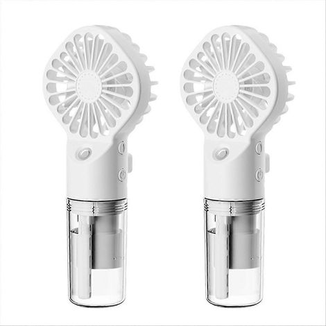 Ventilateur à principal portable rechargeable ventilateur à principal humidification à main petit ventilateur blanc (1/5)