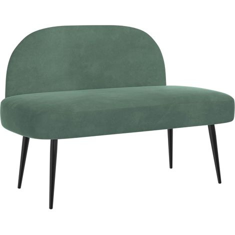 Upholstered Bench with Backrest Sea green 110 x 60 x 76 cm vidaXL