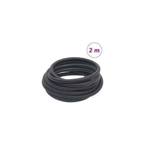 Manguera de aire híbrida, negra, 1,5 cm x 2 m, fabricada en caucho y PVC - Crezuo (1/4)