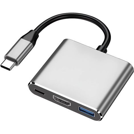 Adattatore multiporta da USB-C a HDMI, da USB Type-C a HDMI 4K / USB 3.0 e porta di ricarica rapida USB-C PD, adattatore AV digitale (compatibile con Thunderbolt 3) (1/5)