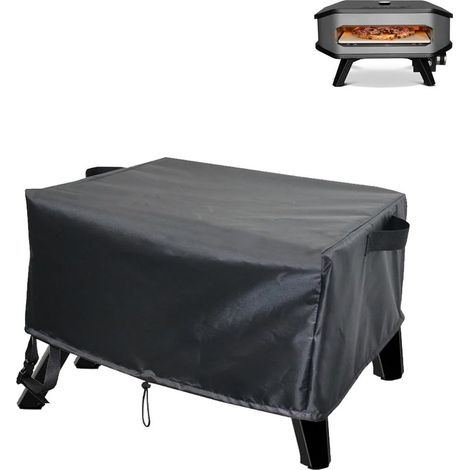 Sac de transport Housse de protection pour four à pizza - Housse de protection anti-poussière pour four à pizza imperméable avec revêtement argenté 420D - 62 x 62 x 28 cm (1/5)