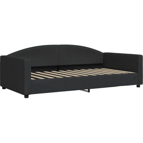 Lit simple,Lit adulte,Lit de repos noir 100x200 cm tissu CFW84619 (1/5)