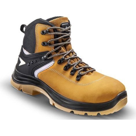 Zapatos de seguridad altos MAKAN S3L SR Camel/Negro 46 (1/2)