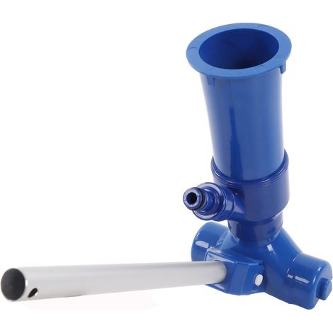 Petit aspirateur de piscine portable avec tige en alliage d'aluminium à 5 sections et sac en nylon à mailles fines pour spa et jacuzzi, bleu, conforme aux normes européennes. (1/5)