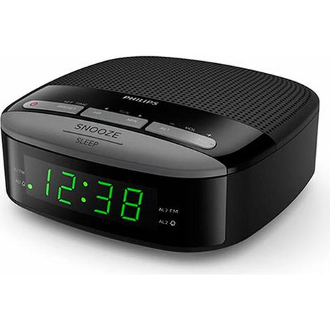 Philips TAR3305 radio-réveil noir compact élégant