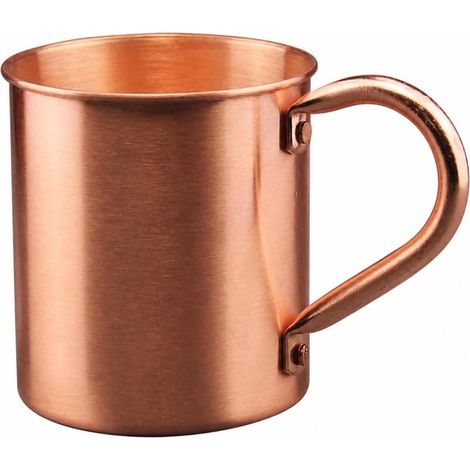 Copper mug with copper handle and silver interior, thick, for coffee, bartenders (1/5)