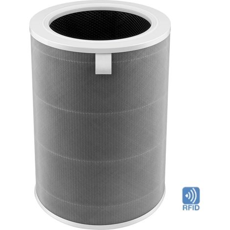 Filtre à air (gris avec RFID) compatible avec les purificateurs d'air Xiaomi Mi 1, 2, 2S, 2C, 2H, 3, 3S, 3C et 3H. Filtres à air Mijia au charbon actif, de rechange HEPA, bleu, vert, gris et violet. (1/4)