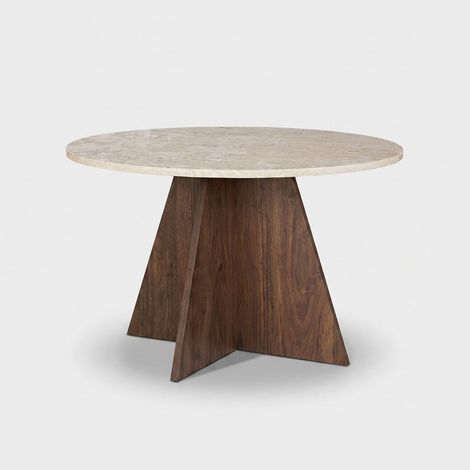 Table à manger ronde effet marbre Virella (1/5)