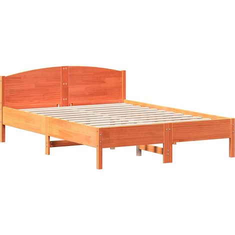 Maison Exclusive - Letto senza Materasso Marrone Cera 120x200 cm in Legno di Pino (1/5)