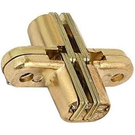 Ahlsen Hidden Hinge, 1 Invisible Hinge 180 Degree Gold Zinc Alloy Invisible Cross Door Hinge (1/5)