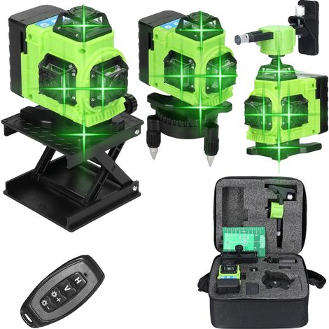 Niveau laser, nivellement automatique 3D, nivellement laser 360, type 6-4D EU vert (1/2)