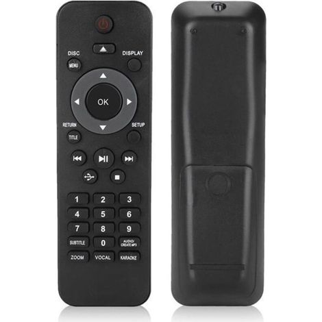 Télécommande DVD, Télécommande Lecteur DVD Universelle de Remplacement pour Philips DVP5982C1 / 37B DVP3350K. (1/4)