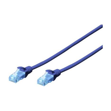 Digitus DK-1512-050/B RJ45 Câble réseau, câble patch CAT 5e U/UTP 5.00 m bleu torsadé par paire 1 pc(s) (1/2)