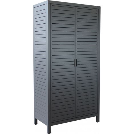 Mobile da giardino in alluminio antracite 90x48xH180 adatto per esterno