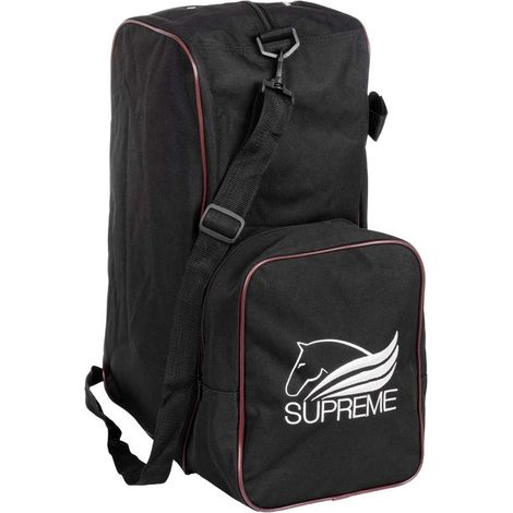 Nero e Bordeaux - Borsa porta stivali casco con logo Supreme
