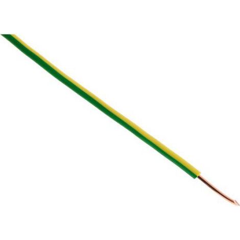 Câble Électrique H07V-U - 1 5mm² - Jaune Vert - Usage Intérieur - 100 M
