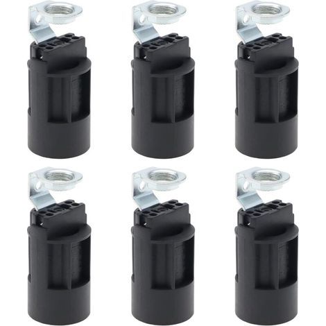 [JAMAIS UTILISÉ] 6pcs E14 Bougie Ampoule Titulaire 250V 2A Base de Lampe en Plastique Support de Douille de Lampe pour Fabrication de Lampes Lustre Restauration Lamp (1/4)