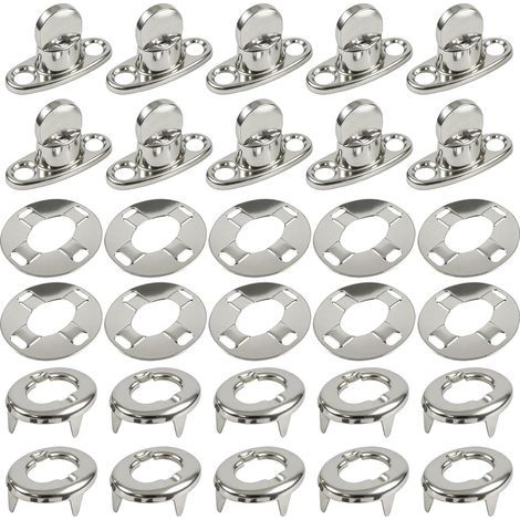 10 set di chiusure a torsione marine – occhiello + base per teloni da tendalino (1/5)