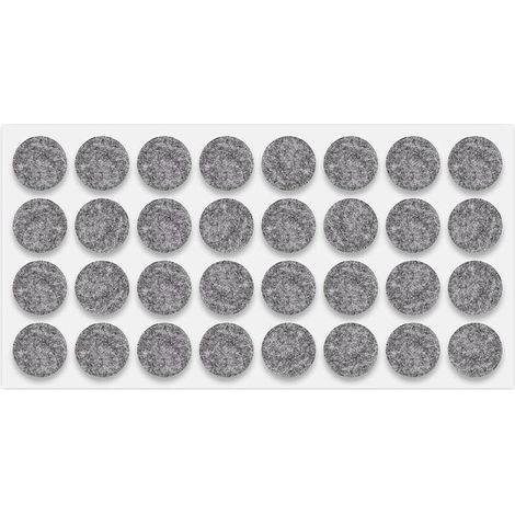 32x Patin feutre autocollant adhésif gris diamètre 25mm épaisseur 3mm Anti Rayures A coller Protection Pied Meuble Table Chaise Sol Parquet (1/3)