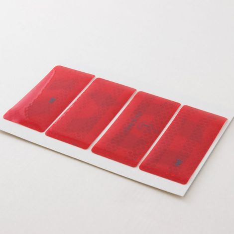 Pack da 6 contenenti 6 Rettangoli rifrangenti adesivi Diamond Grade materiale 3M Packaging - 6 confezioni (colore rosso) (1/3)