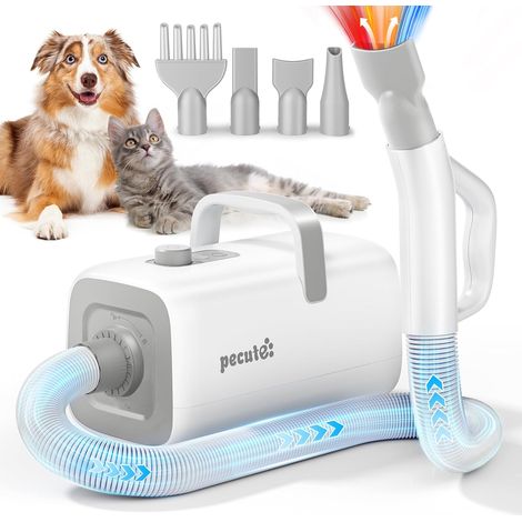 Pulseur pour Chien Caniche, Souffleur pour Chiens  Vitesse et Température Réglable, Sèche-Cheveux avec Modes de Cycle Chaud et Froid pour Chien (1/5)