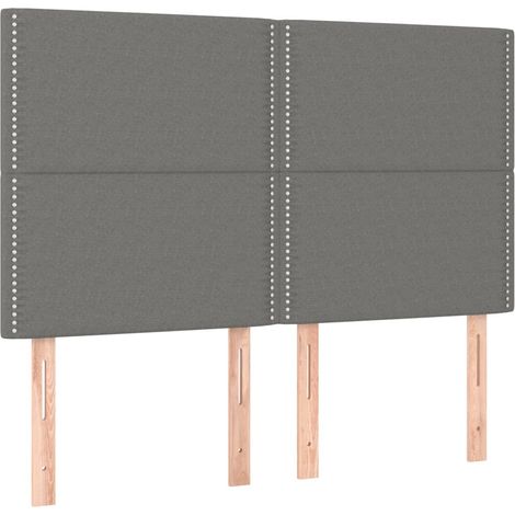 Maison Exclusive - Testiera Grigio Scuro 144x5x118/128 cm Tessuto