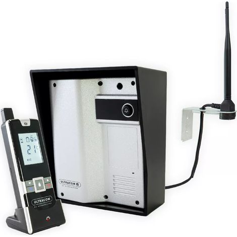Interphone 600m autonome sans-fil - UltraCOM2 SOLO visière noire + combiné + antenne : contourner obstacle / pilier (1/5)