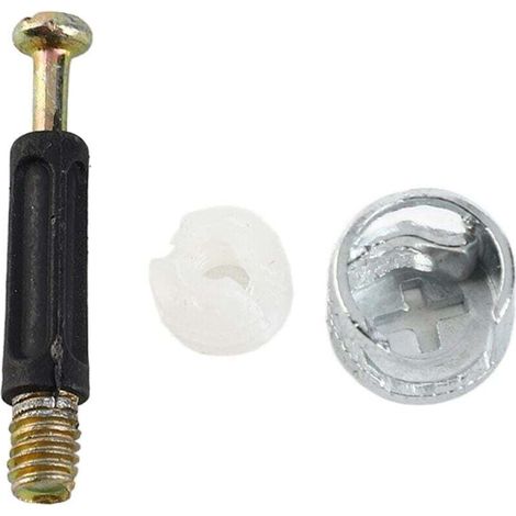 100 Sets mit 3-in-1-Exzenter-Verbindungsstücken für Möbelschrauben und -muttern. Zubehör für Hardware-Sets. (1/4)