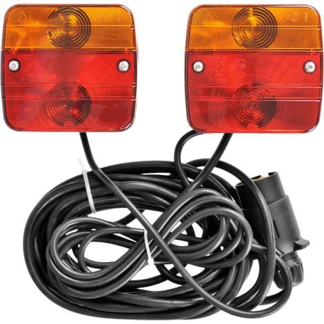 ProPlus Magnetische Anhängerleuchten 7,5 + 2,5 m Kabel 330418 (1/4)