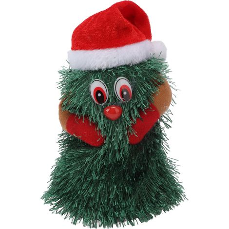 Drehbarer, musikalischer Tischweihnachtsbaum in Form einer hübschen Pflanze, dekorative Figur (1/5)