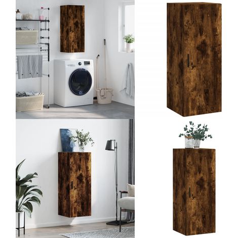 Mobile a Parete Rovere Fumo 34,5x34x90 cm - Mobile a parete - Armadio a muro