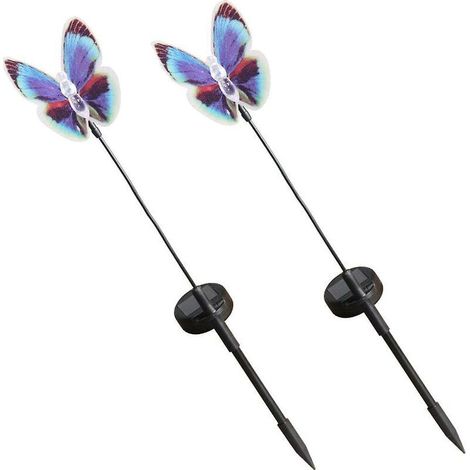JSSEVN - Schmetterlings-Solarleuchte mit LED-Technologie für den Außenbereich, Gartenlampe, Rasenleuchte, Lichterkette (1/5)