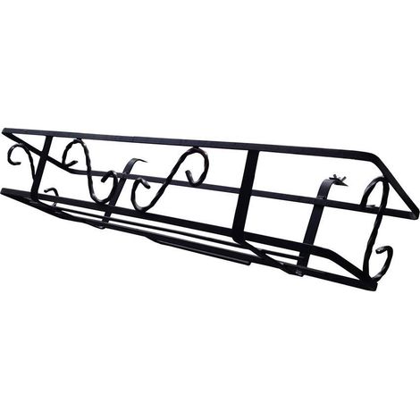 FIORIERA PER BALCONE REGOLABILE IN FERRO BATTUTO NERA 90X21X14CM