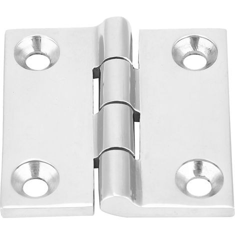 Charnière en Acier Inoxydable 50x50mm pour Porte de Meuble et Fenêtre (1/5)
