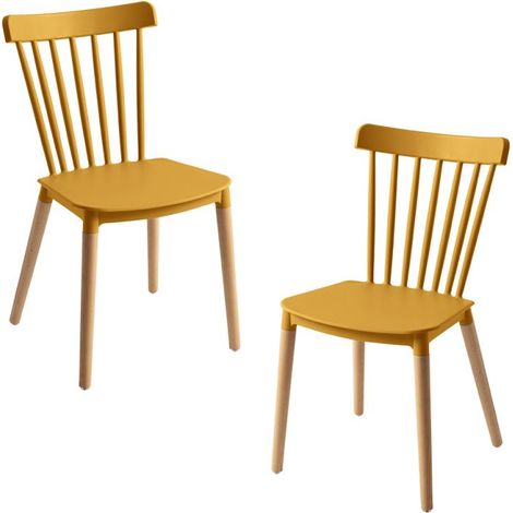 Packs Sillas Comedor - Pack 2 Sillas Leka - Mostaza (1/5)