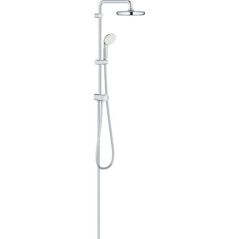 Grohe – Colonne de douche thermostatique Tempesta 210 – Chromée – Pomme de douche 210 mm avec 2 jets – Débit 21 l/min – Support réglable (1/10)