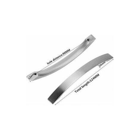 Lot de 12 cuisine inox entraxe 96mm poignee de meuble cuisine - chromées- Poignées de porte Nickel Brossé poignee de cuisine poignée