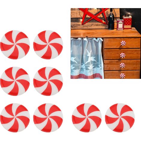 12-teiliges Set Türgriffe aus Silikon-Acryl im Bonbon-Design für Kleiderschrank, Regal, Schrank, Weihnachtsdekoration (1/5)
