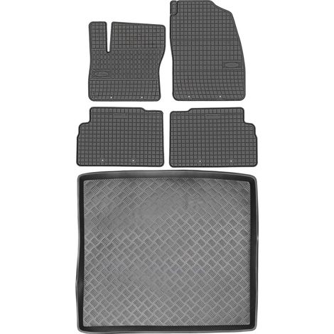 Juego de alfombrillas de goma para coche y maletero para Ford Focus Grand C-Max Minivan (2010-2019).